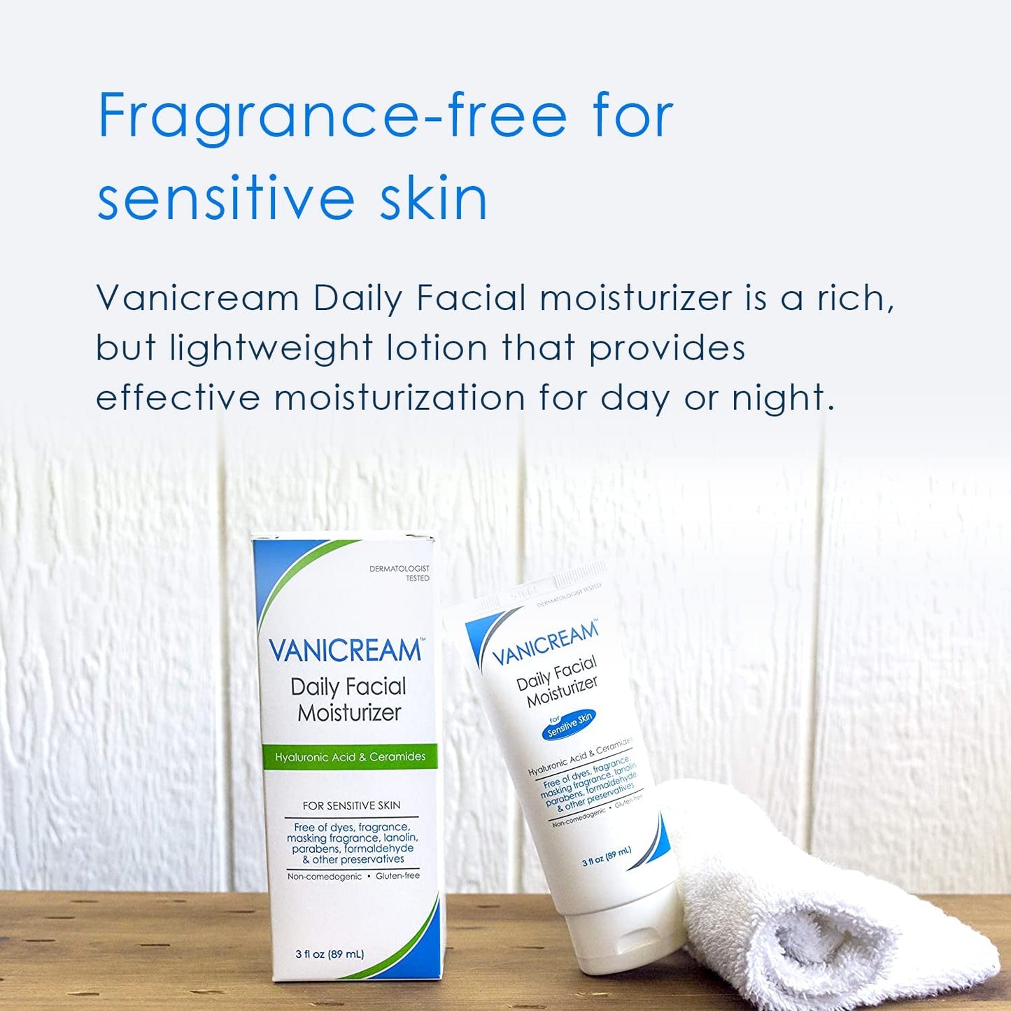 Gentle Face Cream for Sensitive Skin with Hyaluronic Acid
