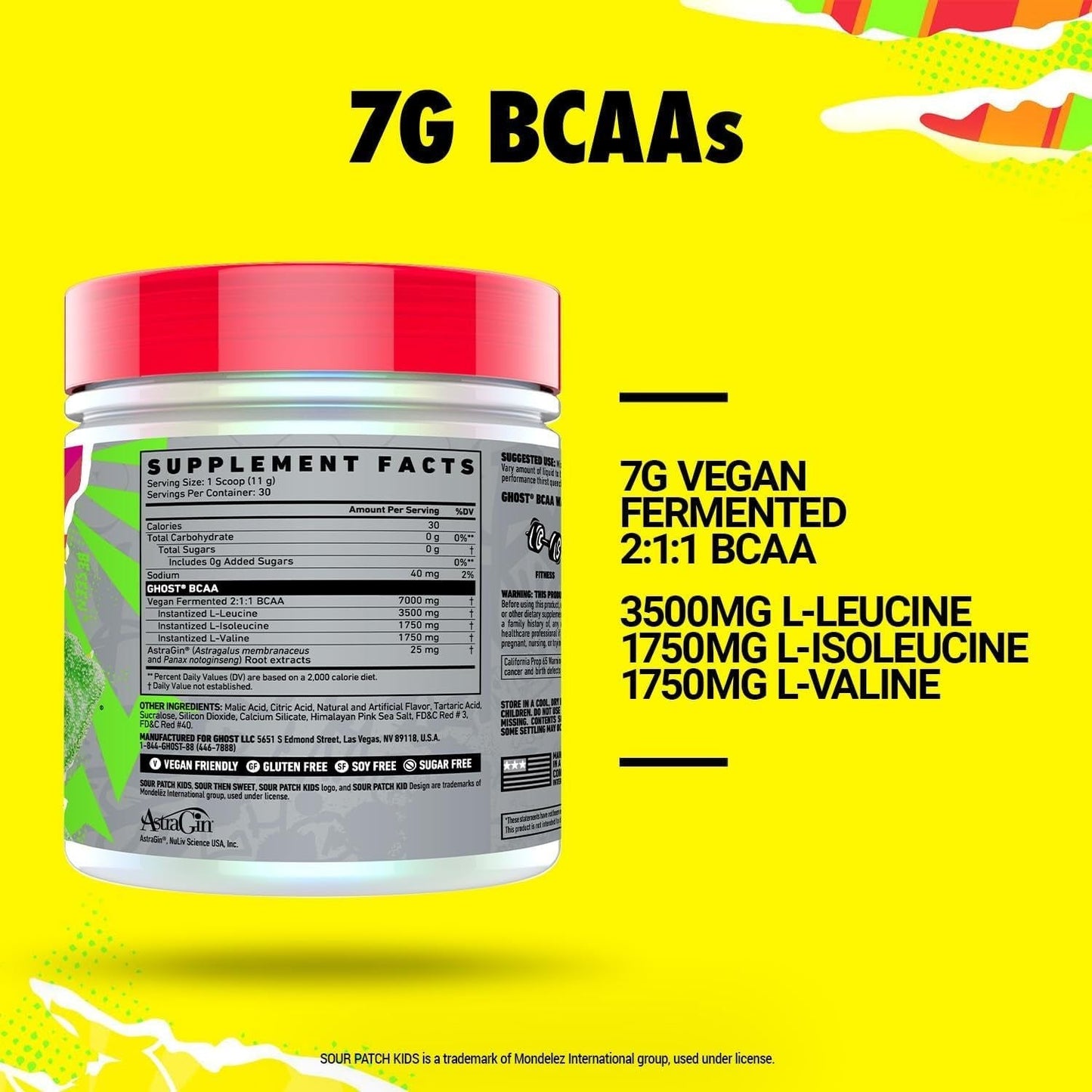 Fruit Punch BCAA Powder - Watermelon Flavor - 330g