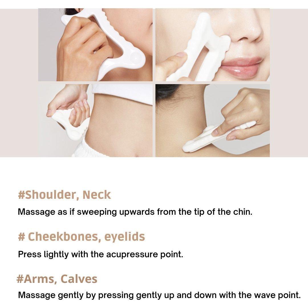 Natural White Clay Facial Massage Tool