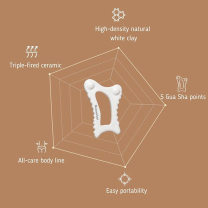 Natural White Clay Facial Massage Tool