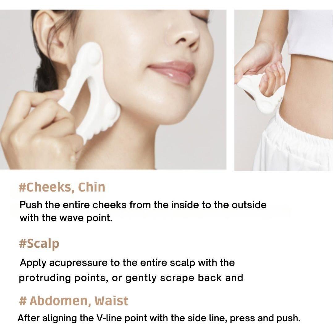 Natural White Clay Facial Massage Tool