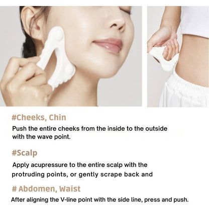 Natural White Clay Facial Massage Tool