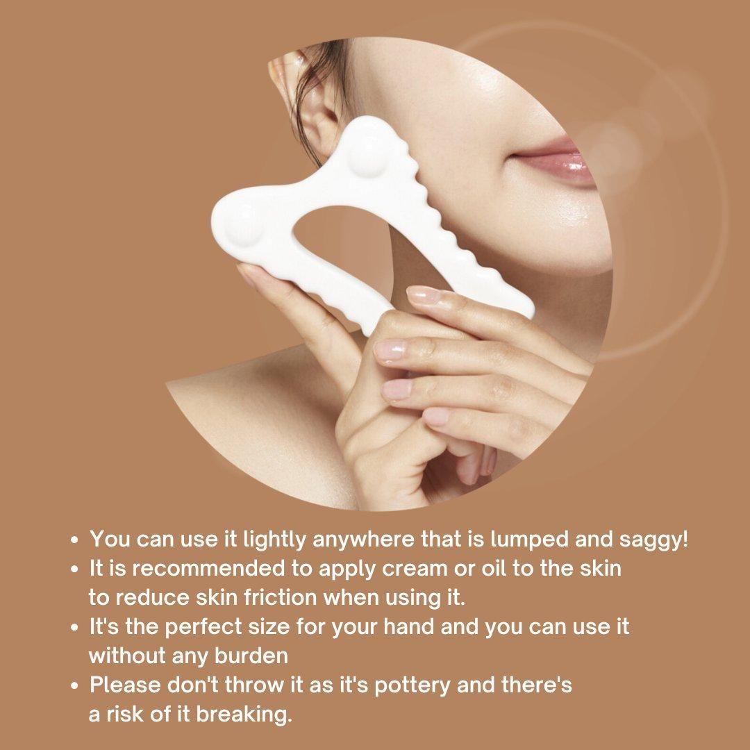 Natural White Clay Facial Massage Tool