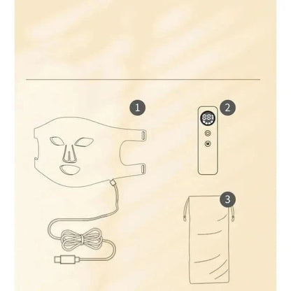 Silicone Face Mask LED Light Therapy Device