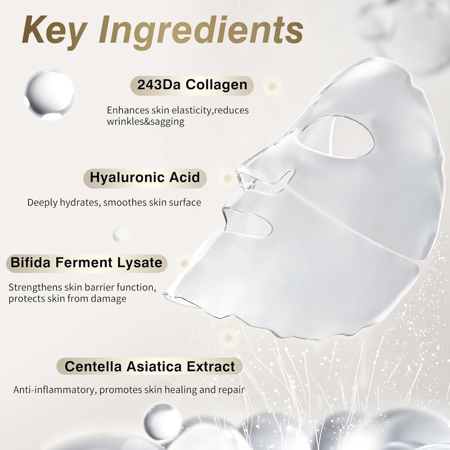 Nourishing Collagen Face Mask - 6 Pack, Hydrating & Anti-Aging