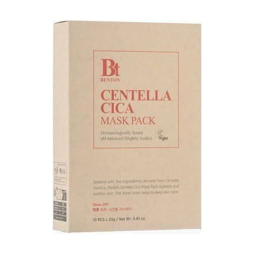 Calming Centella Face Mask - 10 Pack Soothing Skin Care - Mycosmeticslondon
