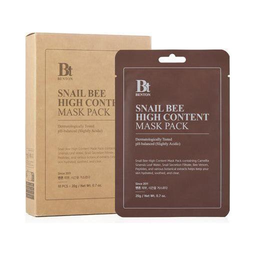 Moisturizing Snail Sheet Mask Pack - 10 Count - Mycosmeticslondon