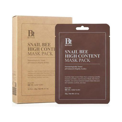Moisturizing Snail Sheet Mask Pack - 10 Count - Mycosmeticslondon