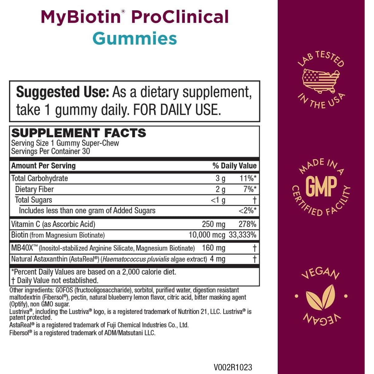 Vitamin Biotin Gummies for Hair and Skin Health