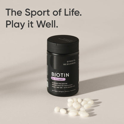 Premium Vegan Biotin Softgels with Coconut Oil