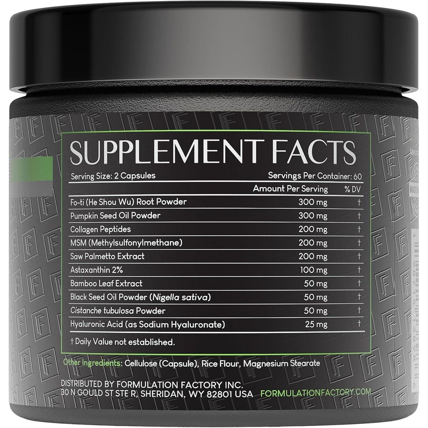 Natural Hair Growth Vitamin Supplements - 120 Capsules