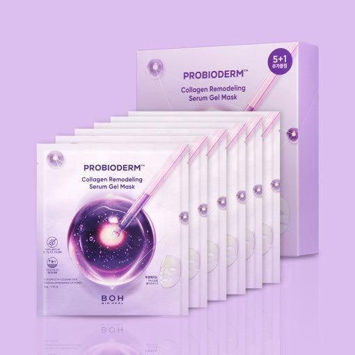 Natural Collagen Face Mask Pack - 6 Count Hydrating Gel - Mycosmeticslondon