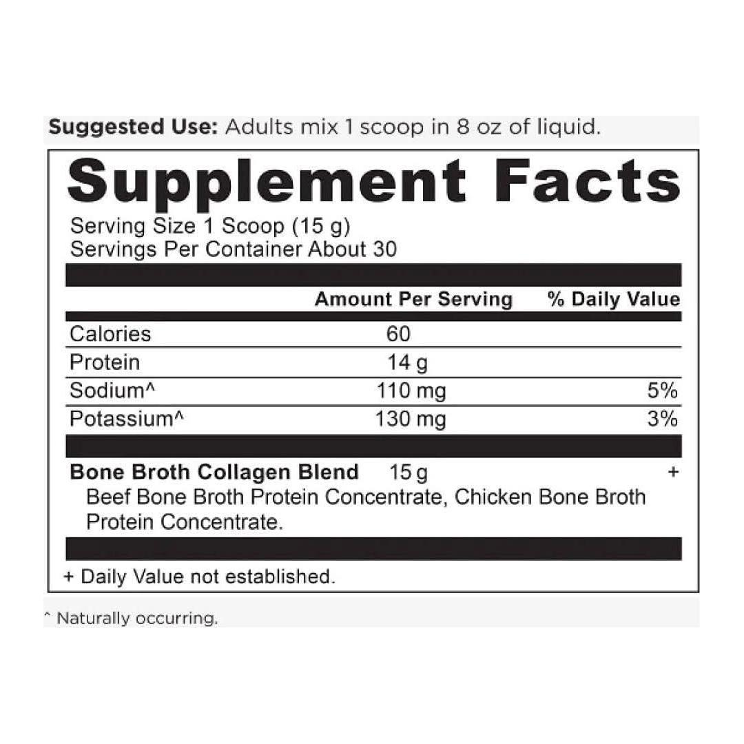 Natural Collagen Powder - Pure Bone Broth Supplement