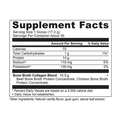 Natural Collagen Powder - Gut and Joint Support Vanilla