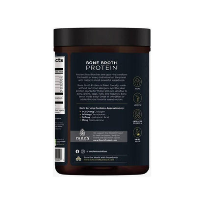 Delicious Chocolate Bone Broth Protein Powder Supplement