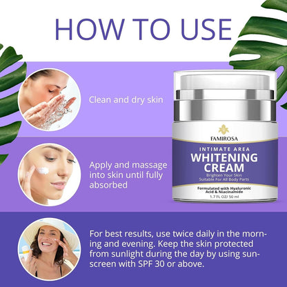 Gentle Skin Brightening Cream for Sensitive Areas