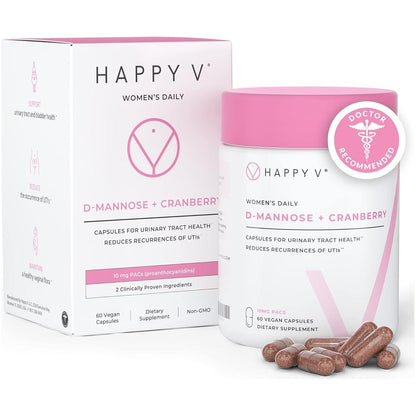 Natural Women's Cranberry D-Mannose Supplement Capsules - Mycosmeticslondon