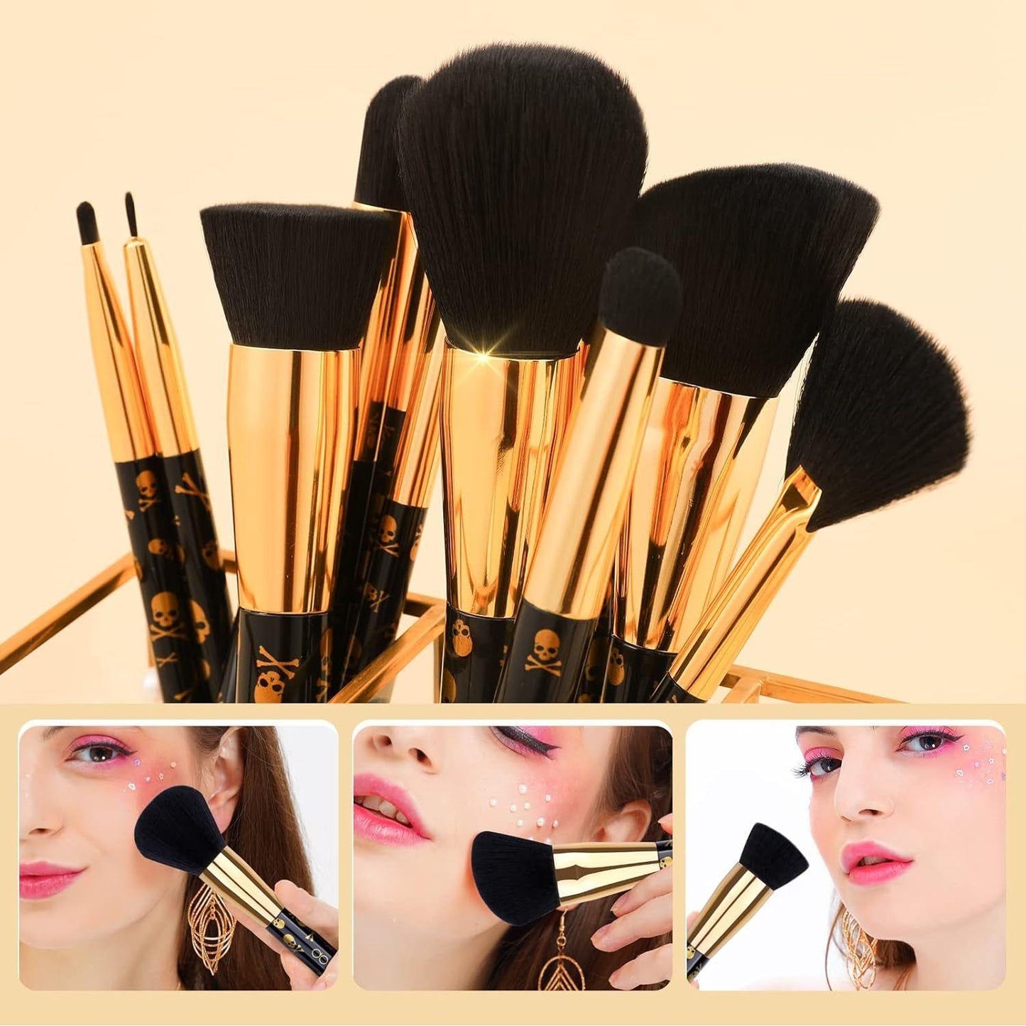 Trendy Makeup Brush Kit - 12 Piece Set