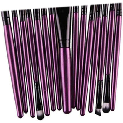 Premium 20pc Makeup Brush Kit for Face and Eyes