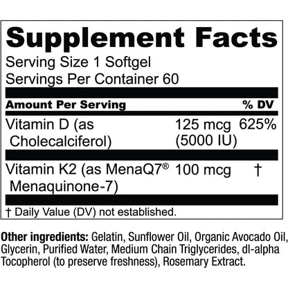 Strong Bone Vitamin D3 Softgels Supplement