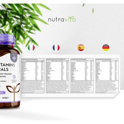 Vegan Daily Multivitamin Tablets 365 Day Supply