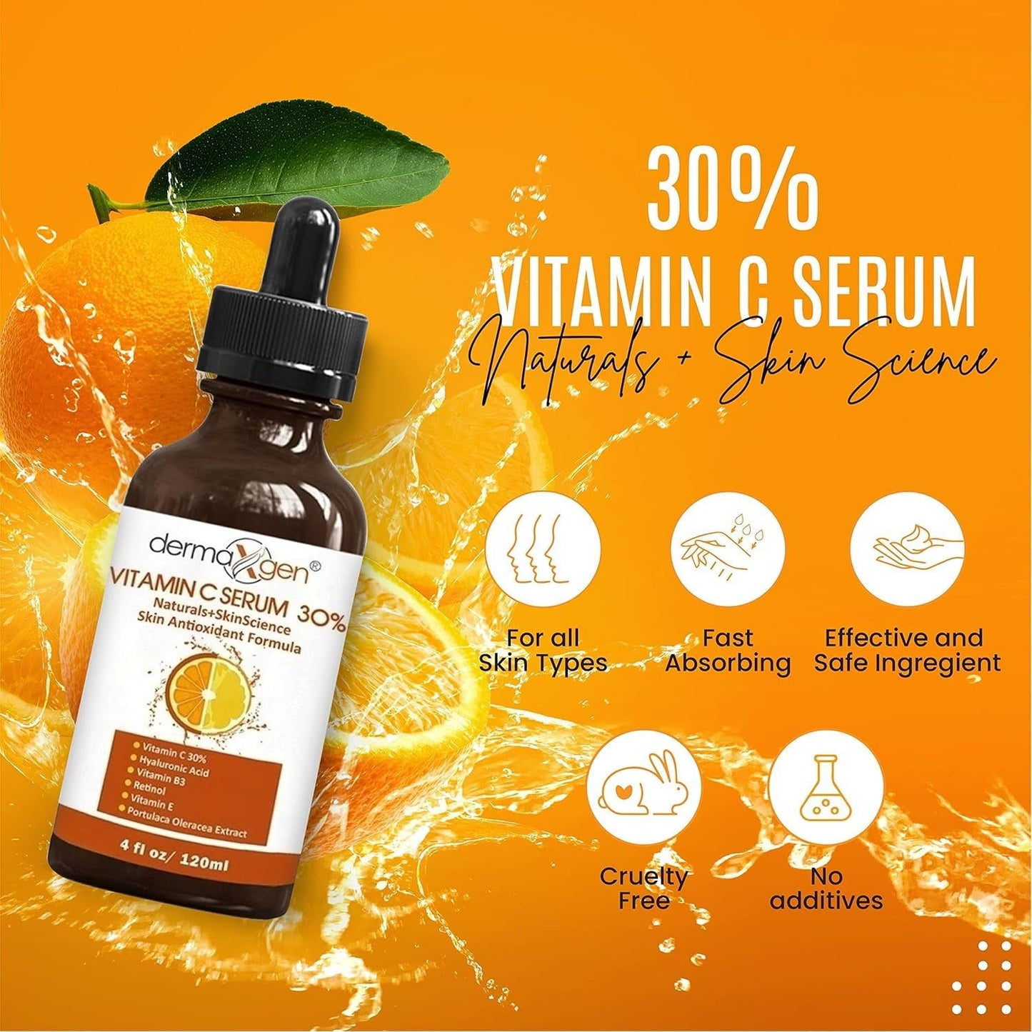 Natural Vitamin C Face Serum 30% - 120ml