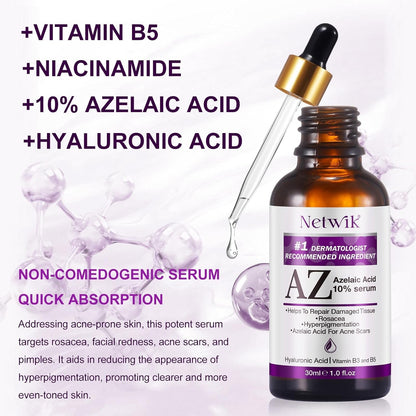 Gentle Azelaic Acid Serum for Soothing Red Skin
