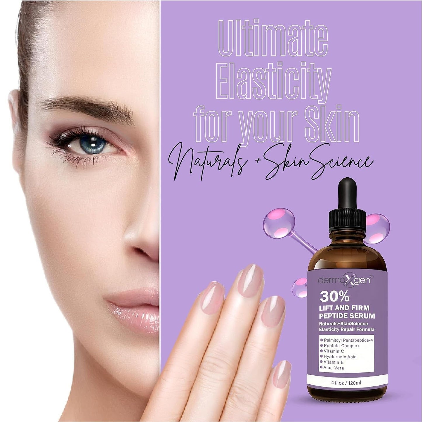 Plumping Anti Aging Face Serum 30% Peptide 120ml