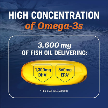 High Potency DHA Omega 3 Fish Oil Supplements