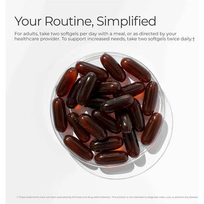Heart Healthy Omega Softgels with Turmeric Supplement