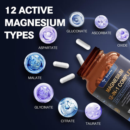 Maximum Strength Magnesium 12-in-1 Supplement Capsules