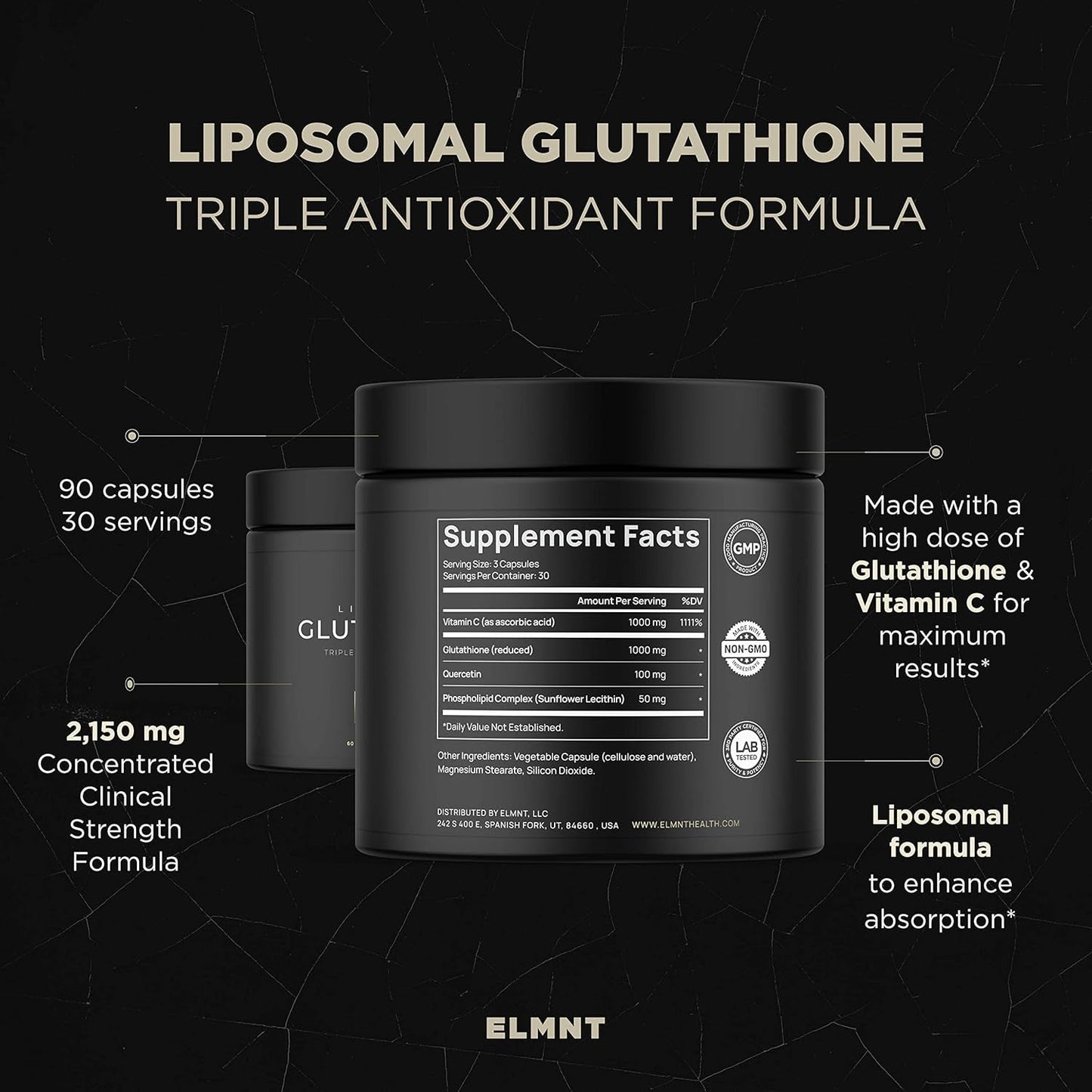Powerful Liposomal Glutathione Supplement 90 Capsules