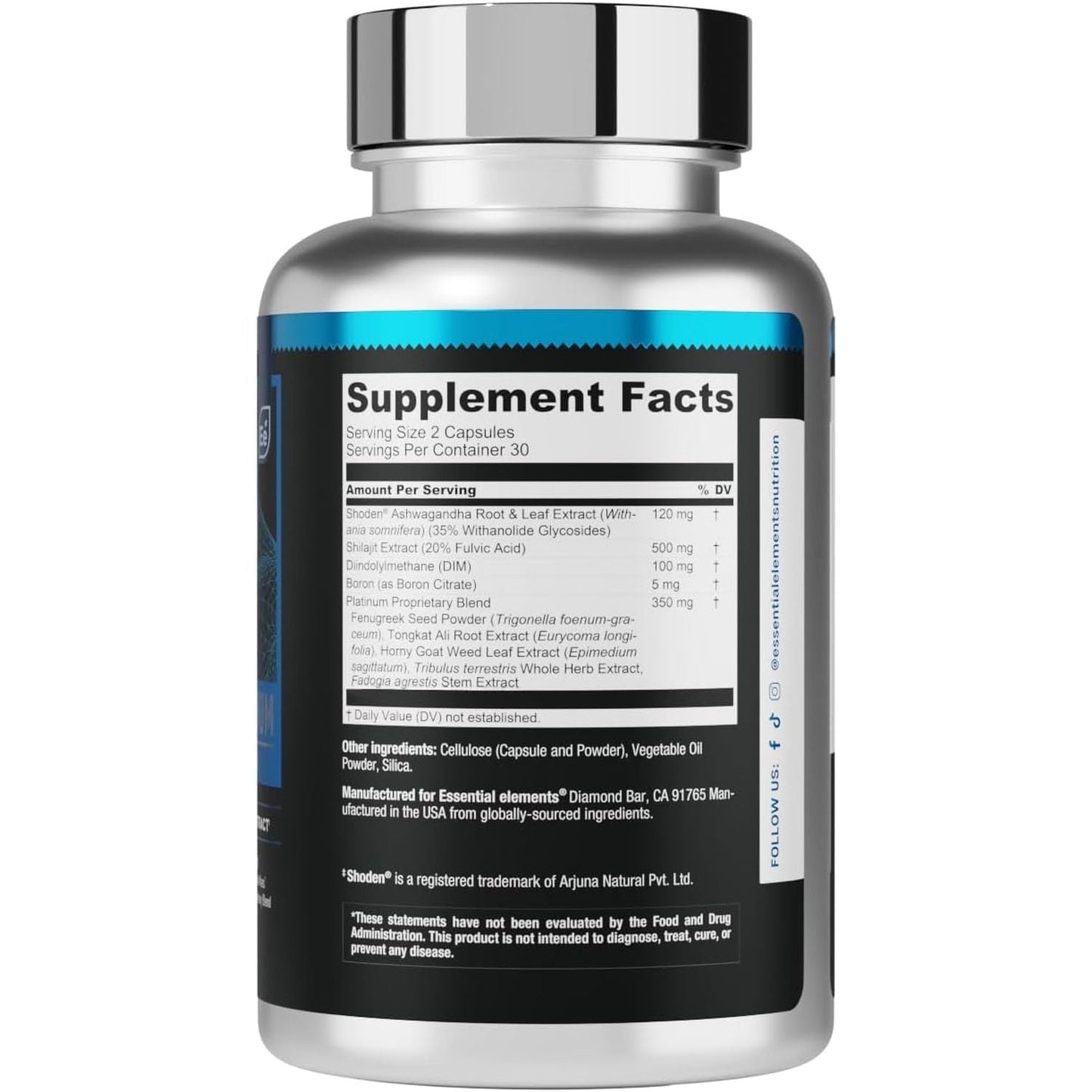 Premium Testosterone Booster 60 Capsules - Men's Energy Supplement