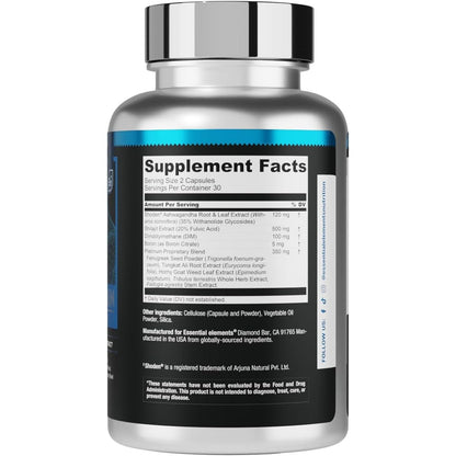 Premium Testosterone Booster 60 Capsules - Men's Energy Supplement