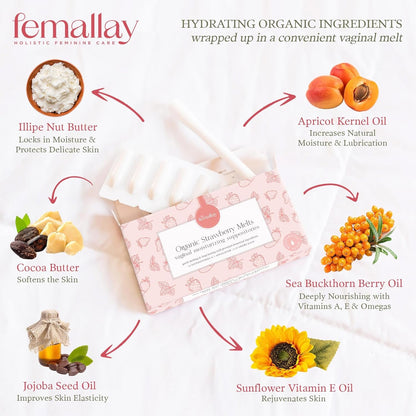 Natural Vaginal Moisture Suppositories for Dryness Relief