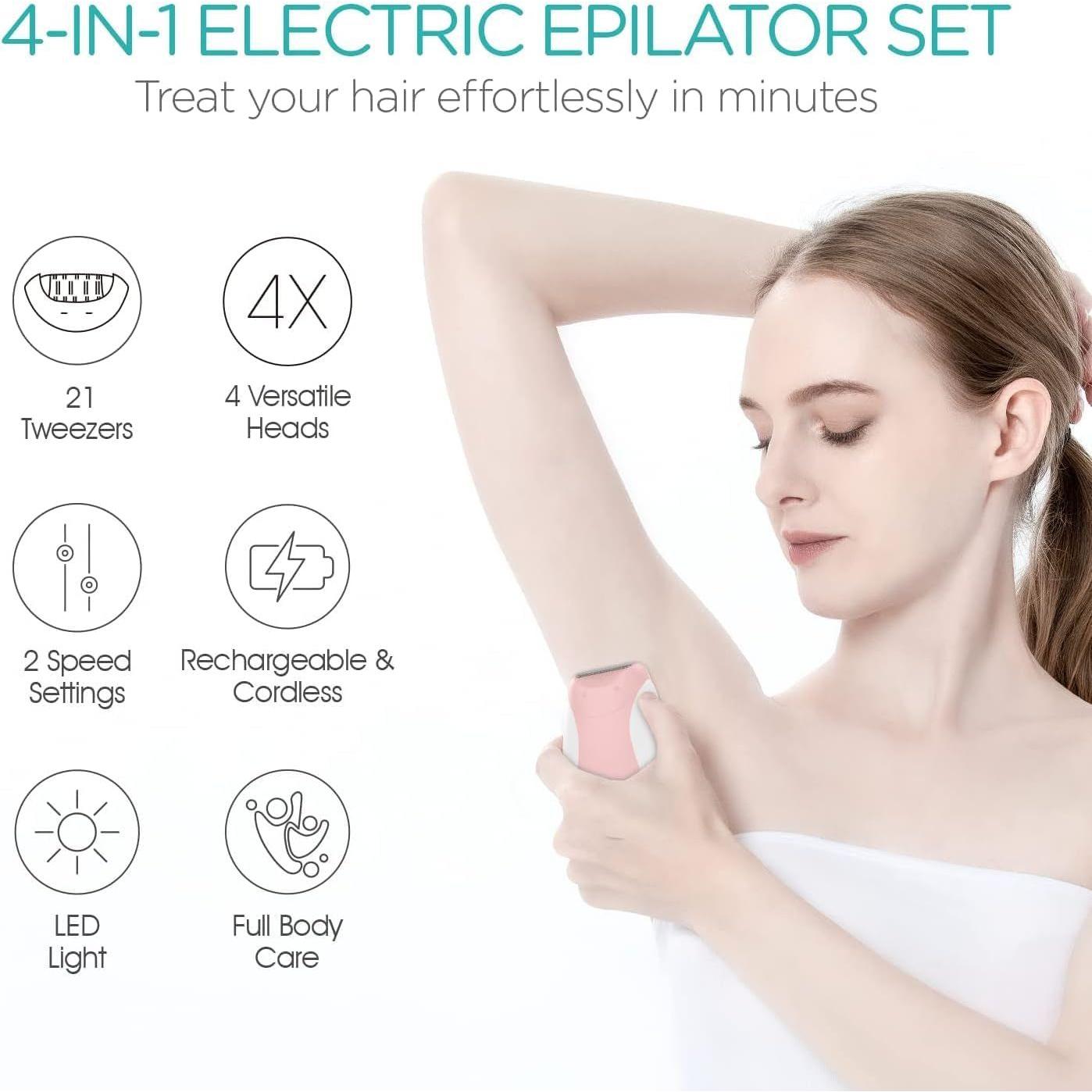 Portable 4-In-1 Hair Remover for Women