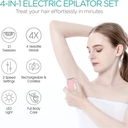 Portable 4-In-1 Hair Remover for Women