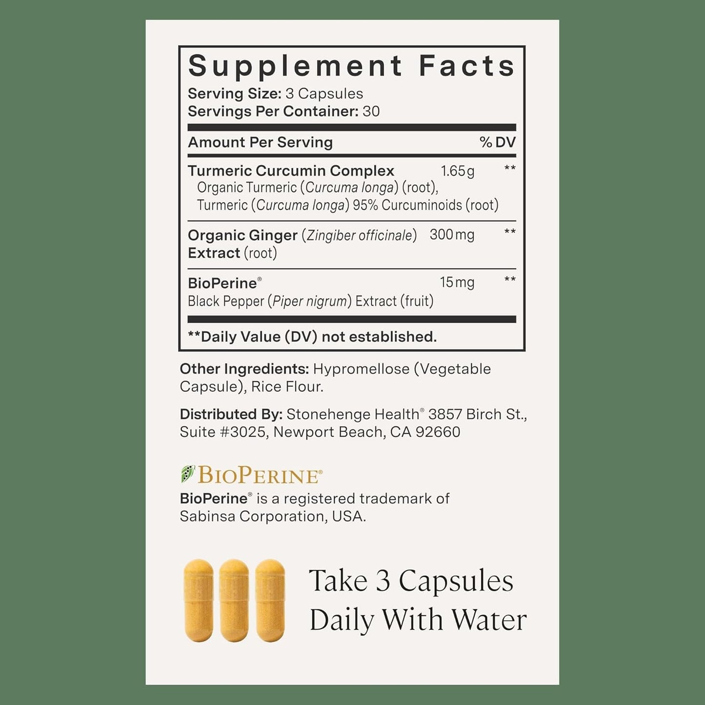 Natural Turmeric Ginger Supplement for Immune Health
