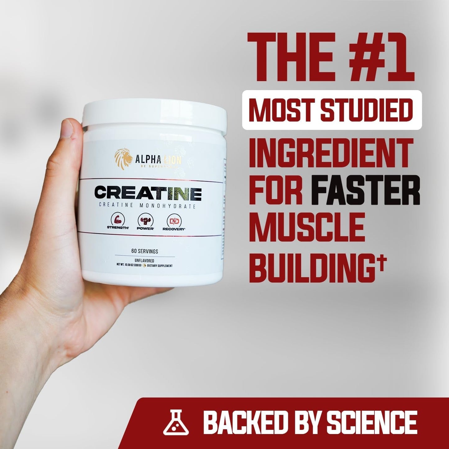 Pure Creatine Powder Supplement for Strength and Muscle
