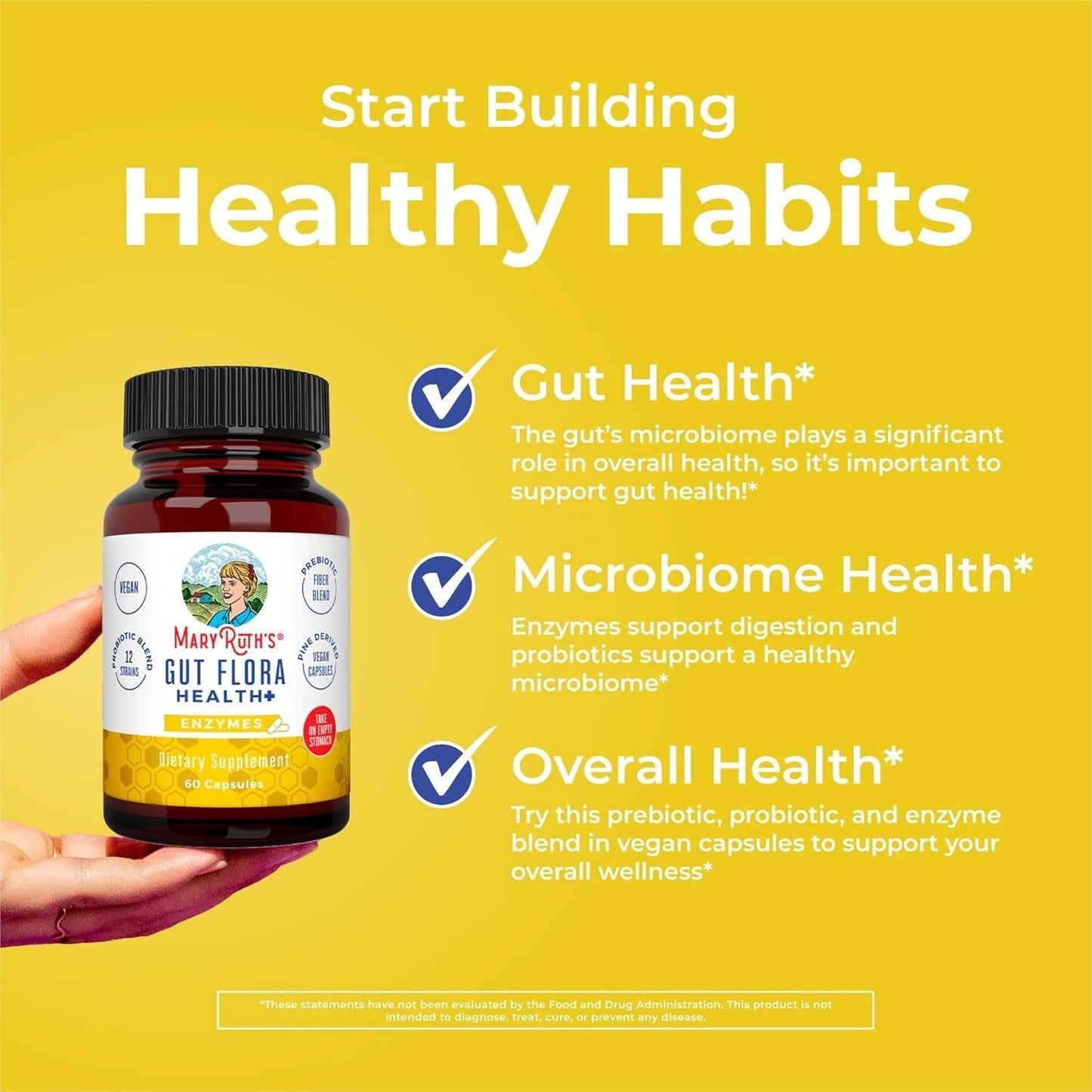 Natural Probiotic Digestive Supplement - 60 Capsules
