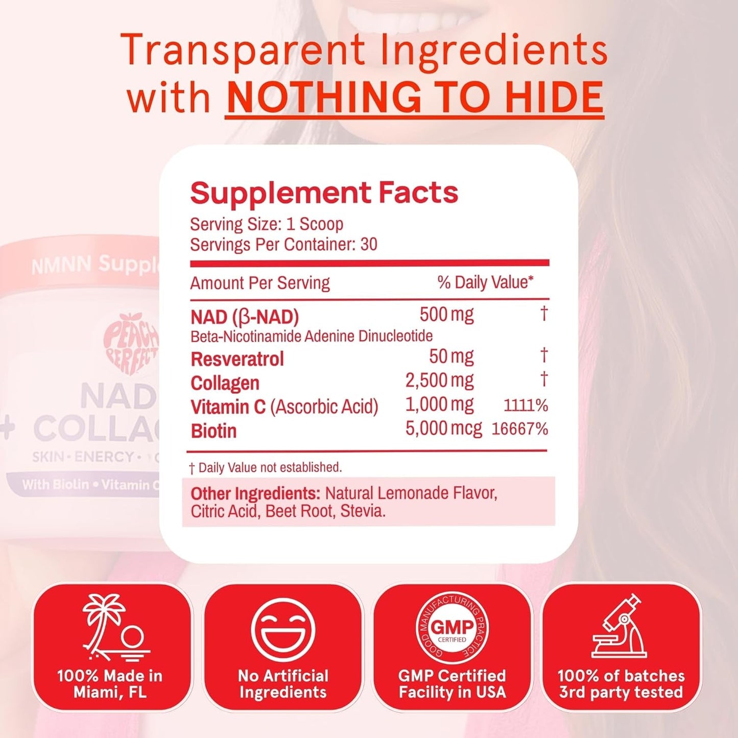 Natural Anti Aging Collagen Energy Supplement Powder