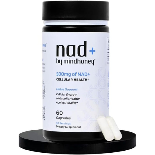 Brain Boost NAD Plus 60 Capsules - Energy Focus Supplement - Mycosmeticslondon