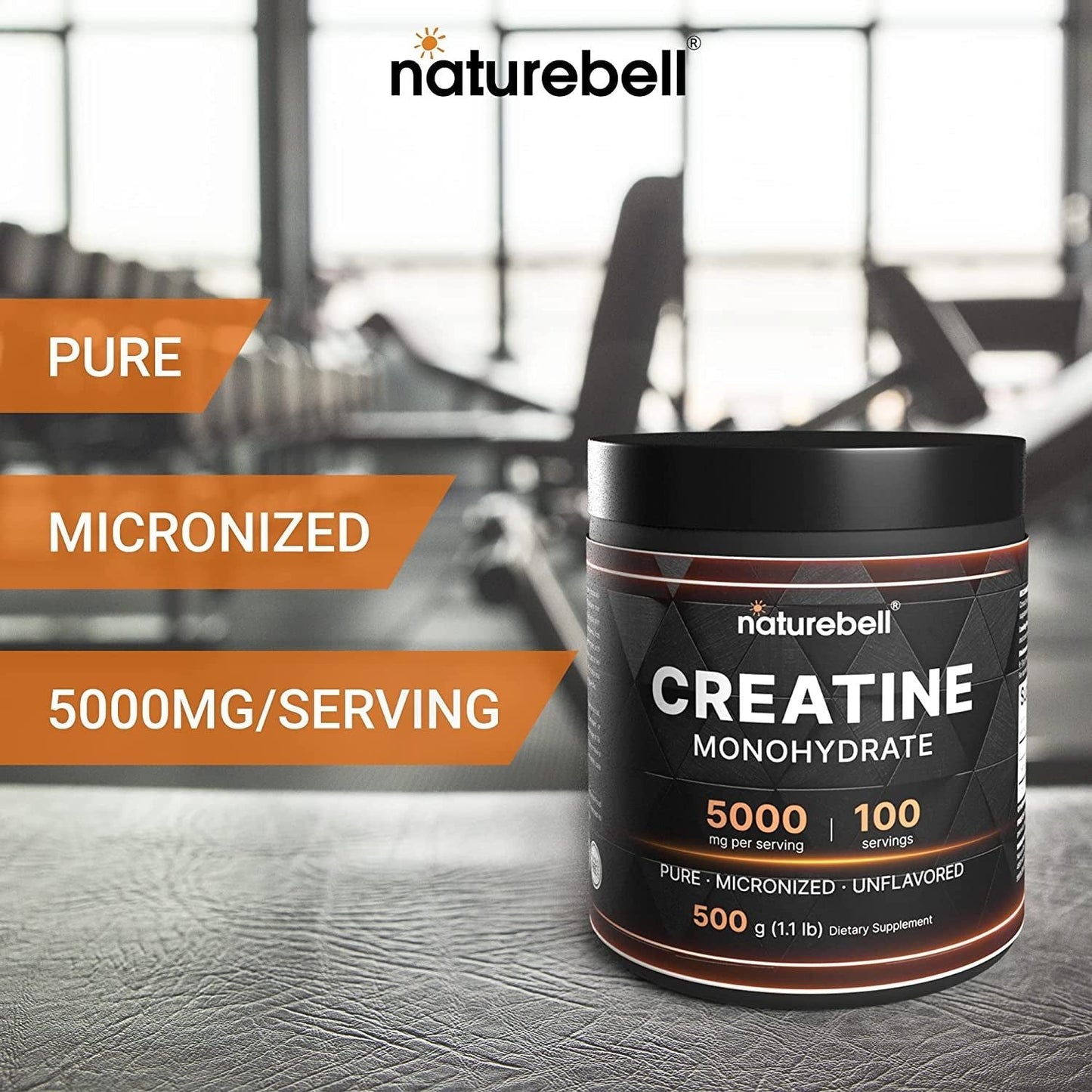 Pure Unflavored Creatine Powder Supplement