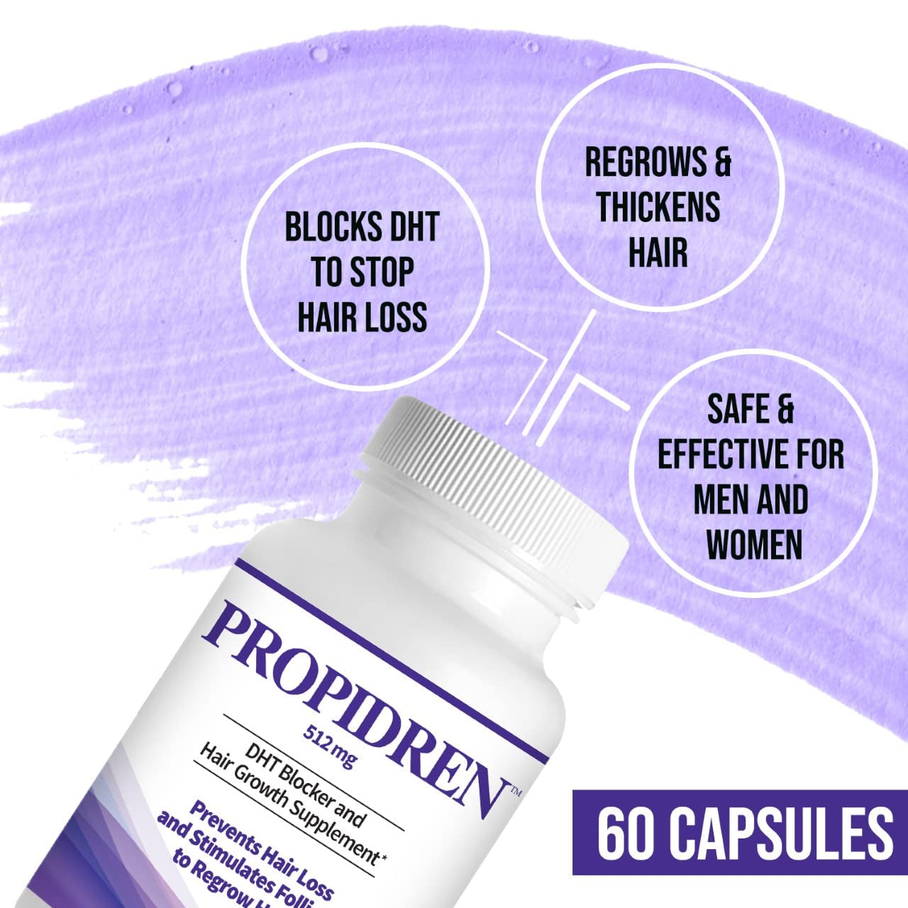 Natural Hair Growth Supplement with Biotin and Saw Palmetto