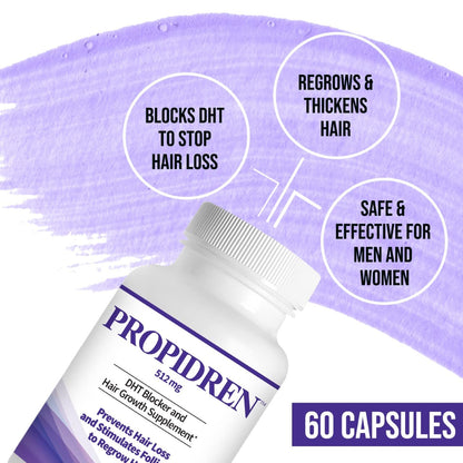 Natural Hair Growth Supplement with Biotin and Saw Palmetto