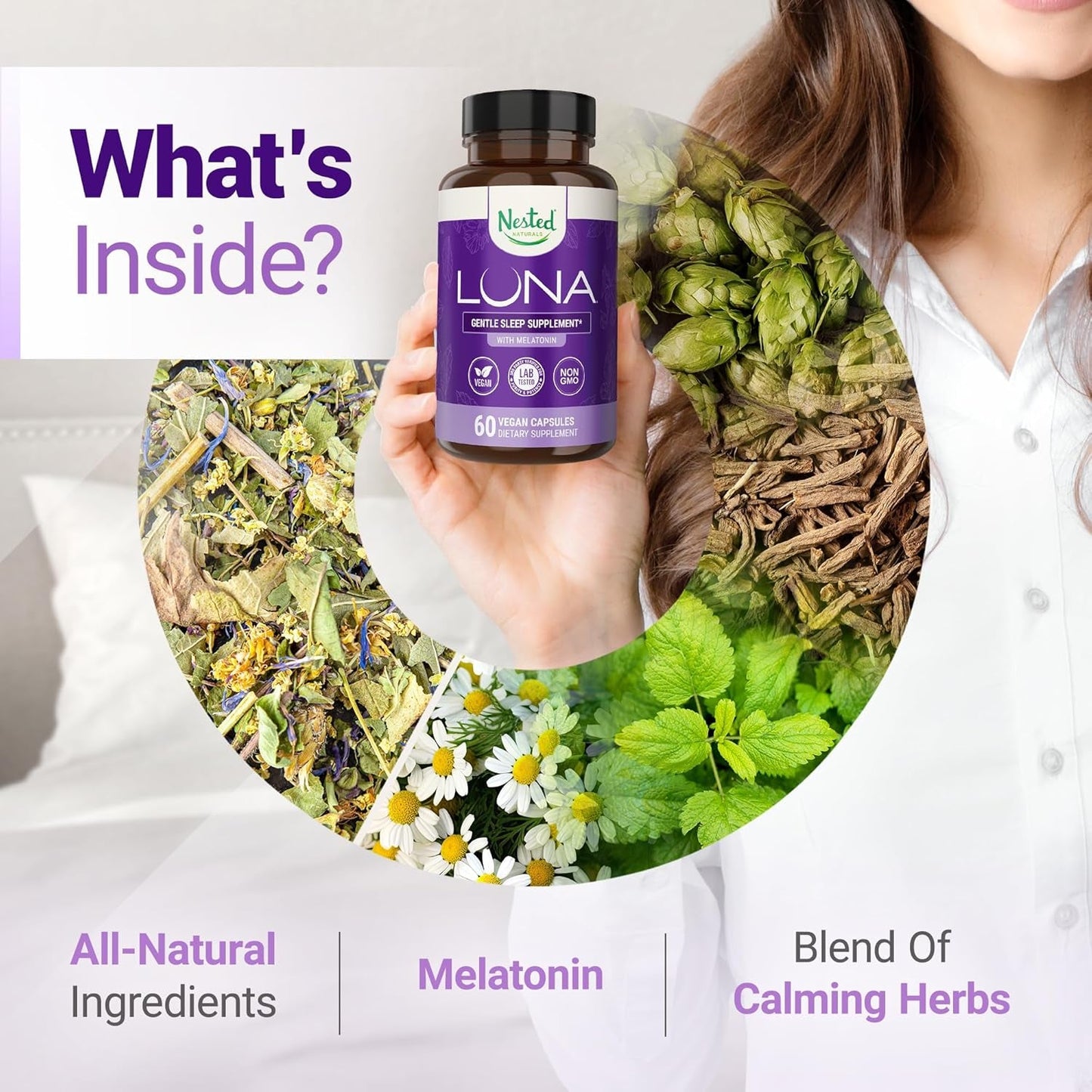 Natural Sleep Aid Supplement with Melatonin & Herbs