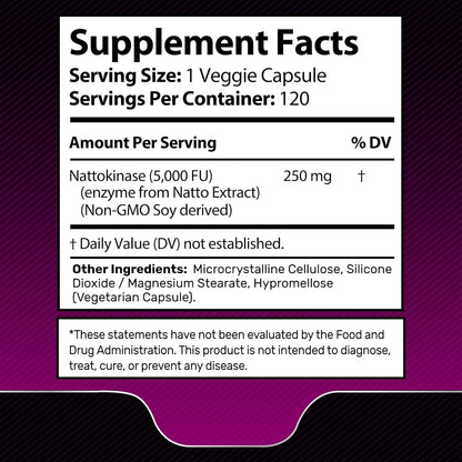 Natural Circulation Supplement Liposomal Nattokinase Capsules