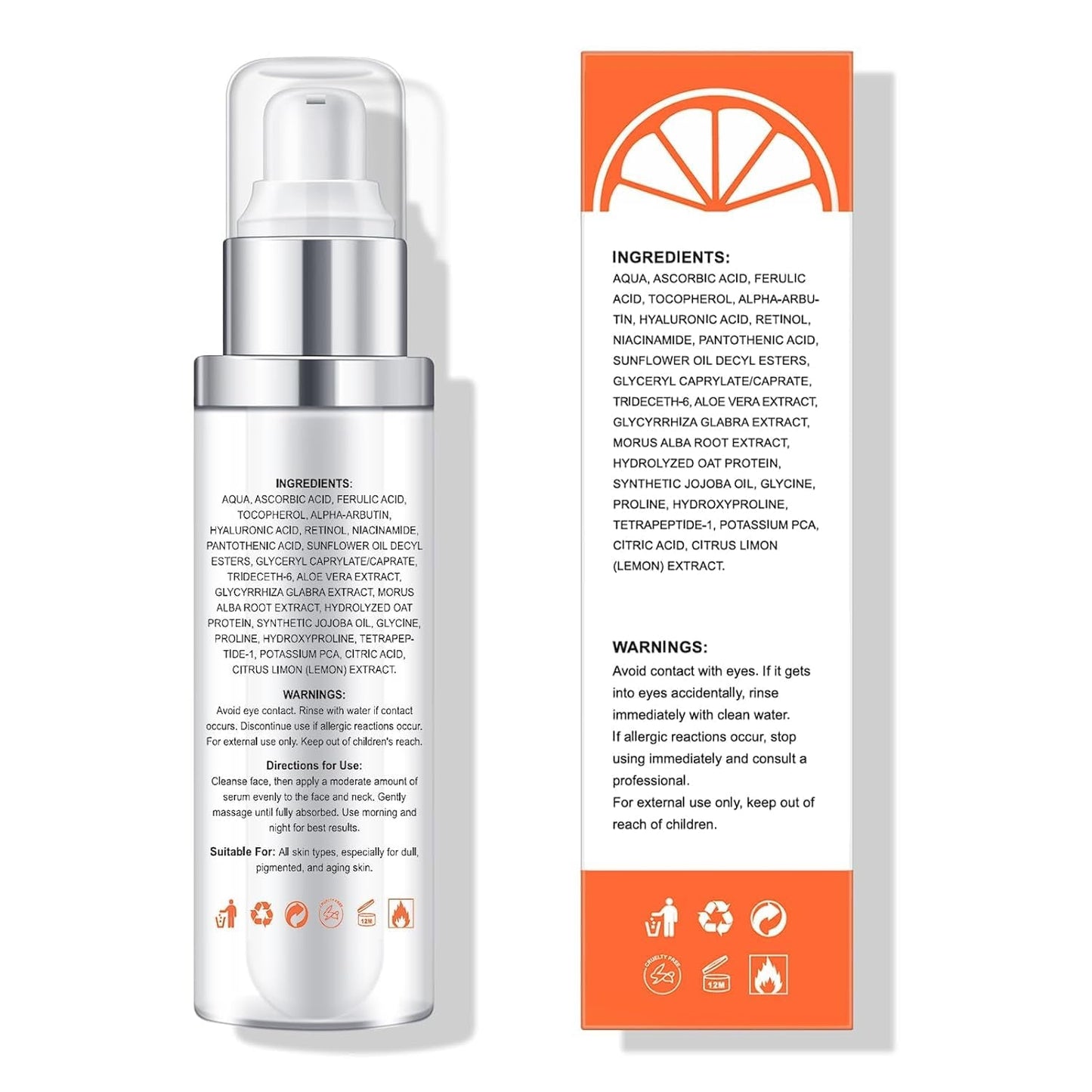 Natural Vitamin C Face Serum 20% - Anti Aging Moisturizer