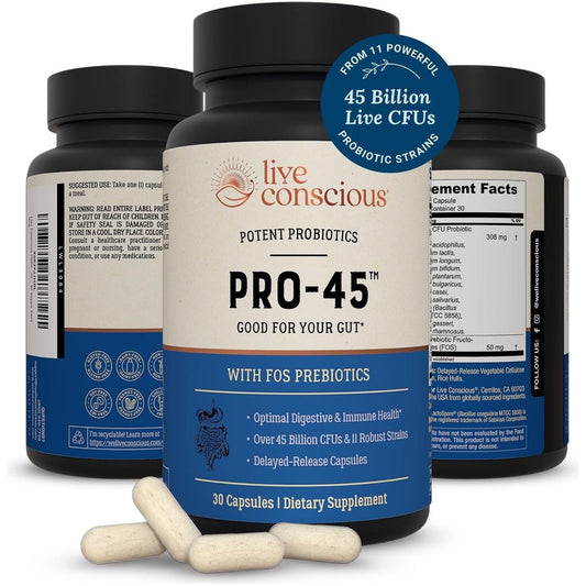 Strong Probiotic Supplement 45 Billion CFU Capsules - Mycosmeticslondon