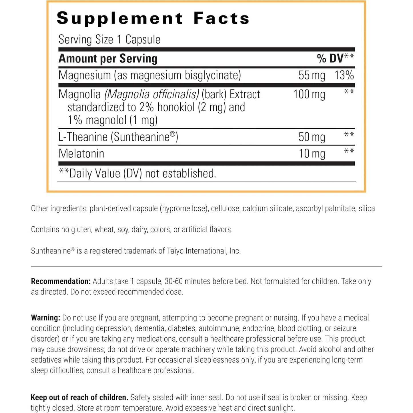 Natural Sleep Aid 60 Capsules - Better Rest